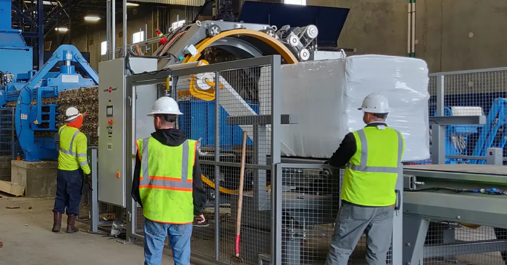 On Image: The Bale Wrapper at Repower south